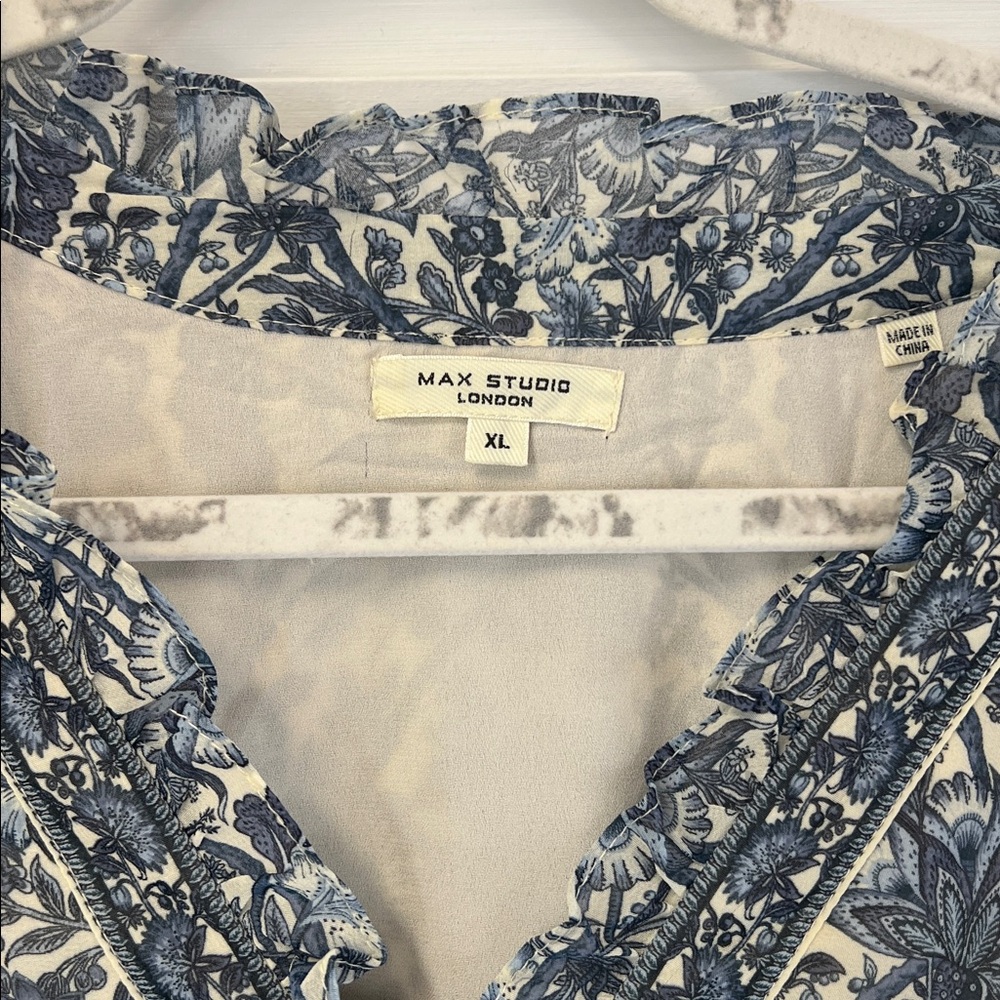 Max Studio Blue Floral Maxi Dress - Picture 2 of 4